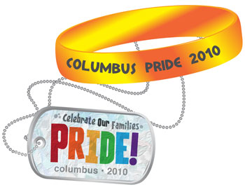 Columbus Pride 2010 Dog Tags and Wrist bands