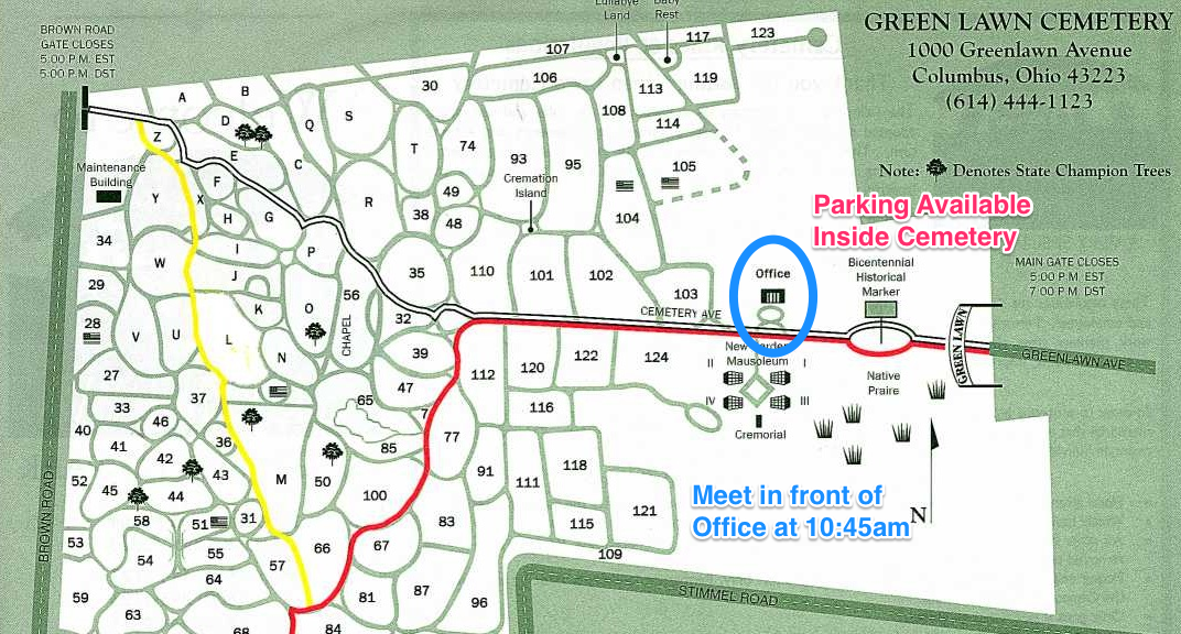 Green Lawn Cemetery Heritage Tour Stonewall Columbus