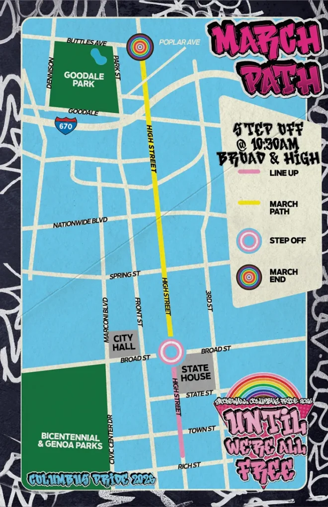 Stonewall Columbus Pride Parade 2026 March Path 